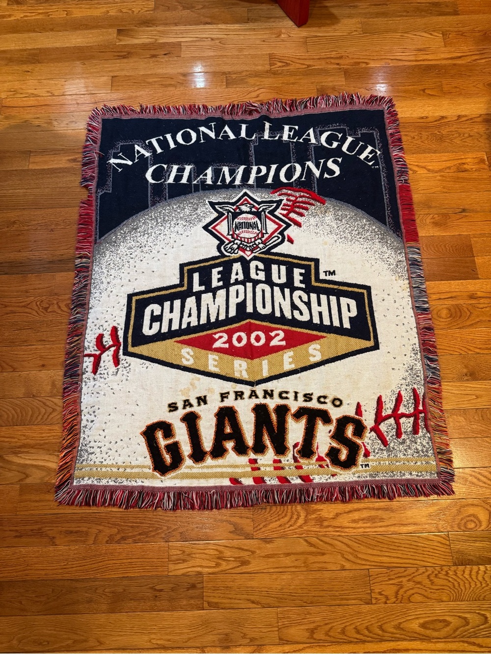 Vintage 2002 San Francisco Giants National League Champions Throw Blanket  USA